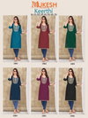 Keerthi Foil Printed Magic Slub Embroidery Kurtis Wholesale Market in Surat
